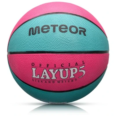 Abbildung von meteor® Layup Kinder Mini Basketball Größe #5 ideal auf die Jugend Kinderhände von 4 8 Jährigen abgestimmt idealer für Ausbildung weicher (Größe 5 (Kinder), Rosa &amp; Blau)