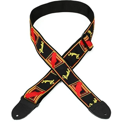 Abbildung von Fender Strap Monogram 2&quot; Black/Yellow/Red