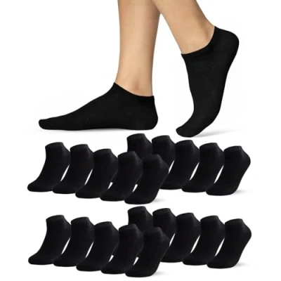 Abbildung von Sneaker Socken Herren 43 46 Schwarz 10 Paar Kurze Atmungsaktive Baumwolle