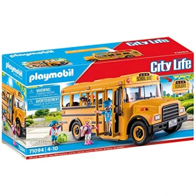 Abbildung von PLAYMOBIL City Life 71094 US Schulbus, Spielzeug Bus mit Blinklicht, für Kinder ab 4 Jahren