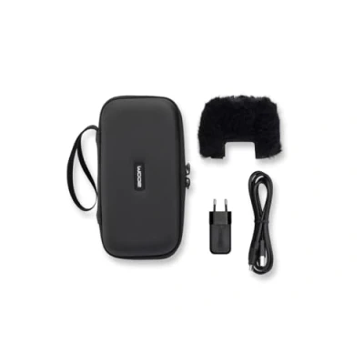 Abbildung von Zoom APH 2e Zubehörpaket für den H2essential Handy Recorder EU Version H2e Softcase Fellwindschutz Netzteil USB C Kabel