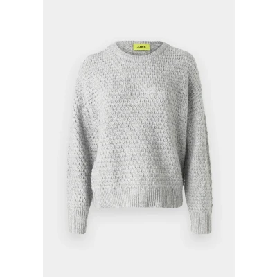 Abbildung von JJXX Jxmilly Structure CREW NECK Strickpullover, Damen, Größe: XS, Light grey melange