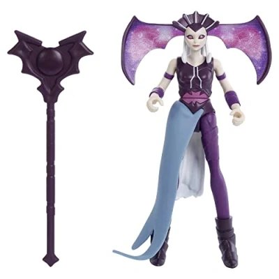Abbildung von Masters of the Universe HBL72 He Man and Evil Lyn Actionfigur, basierend auf der Zeichentrickserie zum Nachspielen, bewegliche MOTU Kampffiguren, für Kinder ab 4 Jahren