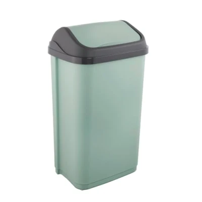 Abbildung von keeeper Mülleimer mit Schwingdeckel, 50 l, 38,5 x 29 66 cm, Swantje, Grün (Nordic Green)