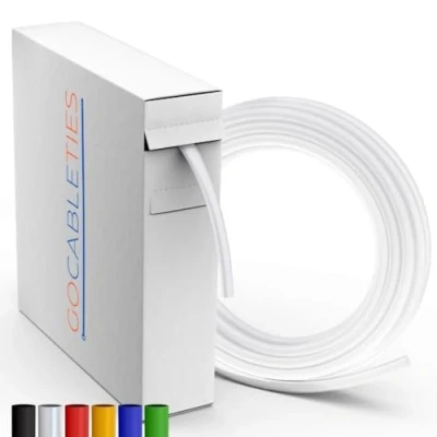 Abbildung von Gocableties Hochwertige Schrumpfschlauch Transparent 25,4 mm x 3,5 m Schrumpfverhältnis 2:1 wasserdichter schrumpfschläuche zur Kabelisolierung, Markierung, Kabelbündelung und für Reparaturen