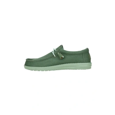 Abbildung von HEYDUDE Wally Stretch Canvas Zapatos Estilo Mocasín para Hombre, Duck Green/Iceberg Green, 44