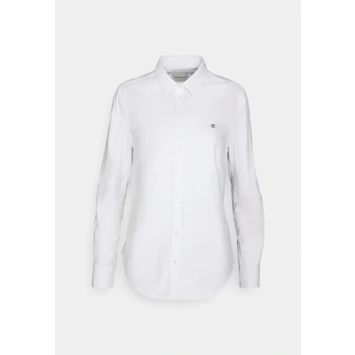 Abbildung von GANT SLIM Stretch Oxford Shirt Hemdbluse, Damen, Größe: 36, White
