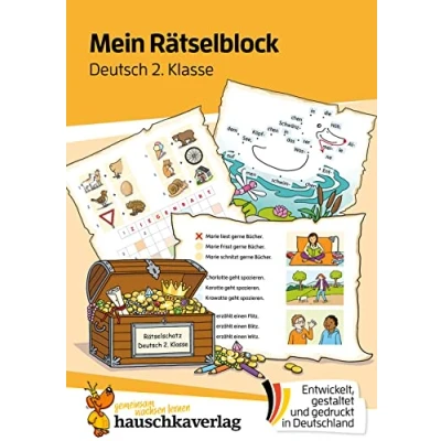 Abbildung von Mein Rätselblock Deutsch 2. Klasse: Rätsel für kluge Köpfe mit Lösungen Förderung Freude (Das Rätselbuch die Grundschule, Band 682)