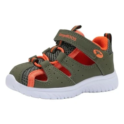 Abbildung von Kangaroos KI ROCK LITE Unisex Riemensandalette für Kinder, Größe: 23, Olive/flame Schuhe