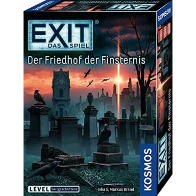 Abbildung von KOSMOS 695163 EXIT Das Spiel der Friedhof Finsternis, Level: Fortgeschrittene, Escape Room Spiel, Game für 1 4 Spieler ab 12 Jahre, EIN einmaliges Gesellschaftsspiel