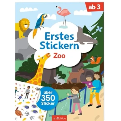 Abbildung von Erstes Stickern Zoo: Über 350 Sticker Stickerheft für Kindergarten Kinder ab 3 Jahren