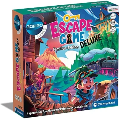 Abbildung von Clementoni Escape Game, Spiel für Kinder ab 8 Jahre, Deluxe Version, 30 x 7.7