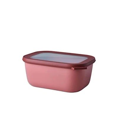 Abbildung von Mepal Multi Bowl Cirqula Rectangular Vorratsdose mit Deckel Geeignet als Luftdichte Aufbewahrungsbox für den Kühlschrank, Mikrowellengeschirr &amp; Frischhaltedosen 1500 ml Vivid mauve
