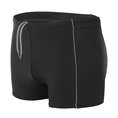 Abbildung von Aquarti Herren Badehose Kurz mit Kontrastpaspel, Farbe: 010 Schwarz/Rot, Größe: XXL