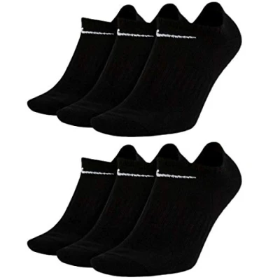 Abbildung von Nike Socken 6 Paar Sneakersocken Füßlinge SX7678 Weiß Grau Schwarz, Farbe:Schwarz, Neu:42 46