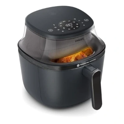 Abbildung von Philips Airfryer 3000 Series 4.2L, Sichtfenster, 16 in 1 Airfryer, RapidAir Plus Technologie, weniger Fett, HomeID Rezepte App, Mühelose Reinigung (NA320/00)