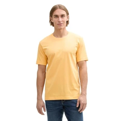 Abbildung von TOM TAILOR T Shirt aus Baumwolle mit Logo Print, Tarmac Grey, L