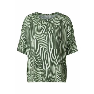 Abbildung von Cecil Oversize Tshirt print, Damen, Größe: Large, Grün