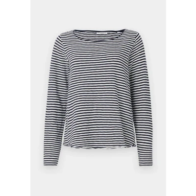 Abbildung von Marc O&#039;Polo Denim LONG Sleeve CREW NECK Langarmshirt, Damen, Größe: XS, Multi/scandinavian blue