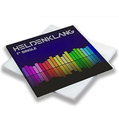 Abbildung von Heldenklang® 7&quot; Schallplatten Hüllen Extra dicke Single Schutzhüllen Sehr transparent, hergestellt in Deutschland 50 Stück