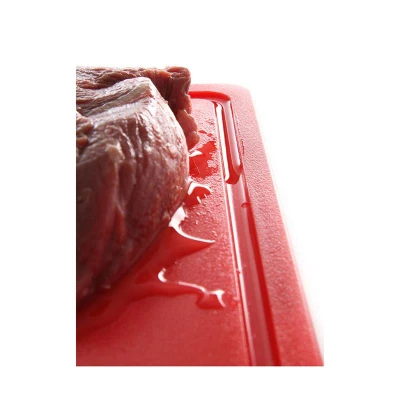Abbildung von HENDI Schneidebrett GN 1/2 blau 26 x 32 cm HACCP HDPE Kunststoff mit Saftrille, Gastro Profi