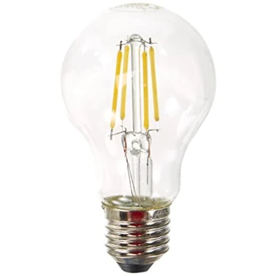 Abbildung von BELLALUX LED Lampe, Sockel E27, Kaltweiß (4000K), Klares Filament, Birnenform, Ersatz für herkömmliche 40W Glühbirne, 1er Pack