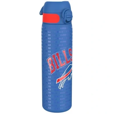Abbildung von Ion8 Stahl Trinkflasche, 600 ml, Auslaufsicher, Einhandöffnung, Sichere Verriegelung, Spülmaschinenfest, Klappdeckel, Tragegriff, Leicht zu Reinigen, Langlebig, NFL Bills Design