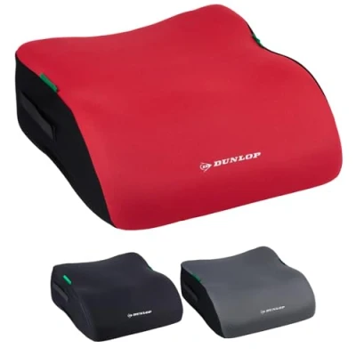 Abbildung von Dunlop Sitzerhöhung Auto Kinder Rot Kindersitzerhöhung ECE R129 Ergonomischer Kindersitz Ab 3 Jahre Kinderautositz Mit Waschbarem Bezug Sitzkissen Für 135 150 cm