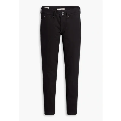 Abbildung von Levi&#039;s 711 Double Button Jeans Skinny Fit, Damen, Größe: 24x32, Night is black