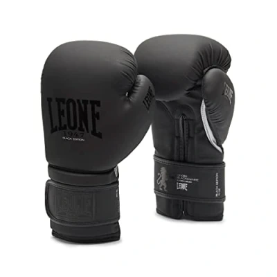 Abbildung von LEONE 1947, Black Edition Boxhandschuhe, Unisex Erwachsene, Schwarz, 14 oz, GN059