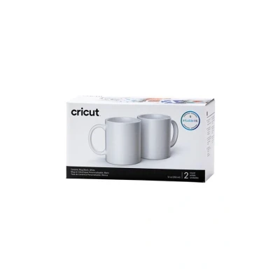 Abbildung von Cricut 2007821 Tassen, 2 x Sublimationsbecher mit Tinte, Weiß, Blanko, 355 ml