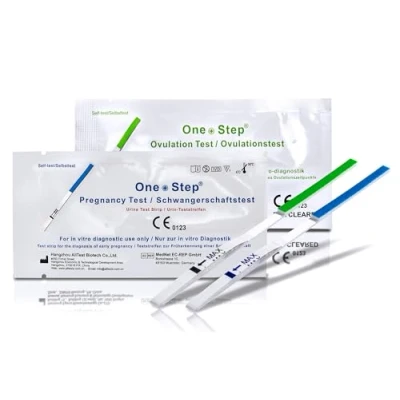 Abbildung von One+Step Kombipaket 30 x Ovulationstest und 5 Schwangerschaftstest Fruchtbarkeitstest für Frauen Eisprung