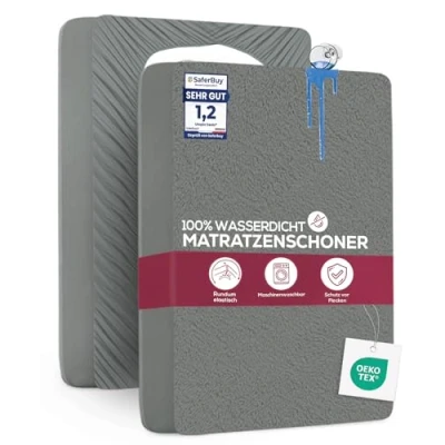 Abbildung von Utopia Bedding Matratzenschoner 80 x 200 30 cm Wasserdicht, Oeko TEX Zertifiziert Matratzenauflage Atmungsaktive, Matratzenschutz, Rundum Elastisch Weiß