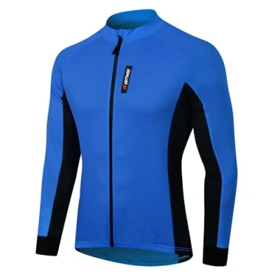 Abbildung von MEETWEE Herren Radtrikot, Langarm Fahrradtrikot Reißverschluss Fahrradbekleidung Radshirt Fahrradshirts für Männer, Atmungsaktive Cycling Jersey Schnell Trocknen Radsport Bekleidung