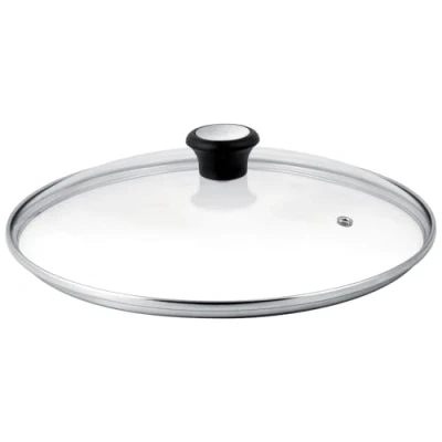 Abbildung von Tefal Glasdeckel 28 cm, Edelstahlfassung, Spülmaschinenfest, Dampfventil, Thermokunststoffgriff, 28097712