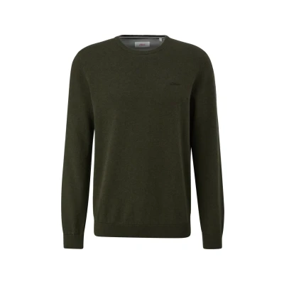 Abbildung von s.Oliver Strickpullover, Herren, Größe: Large, Olivgrün