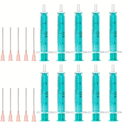 Abbildung von MedixX 10 Stück Spritzen Set mit stumpfer Nadel verschiedene Größen für Hobby und Heimwerk einzeln steril verpackt (10x 2ml Spritze &amp; 10x Kanüle)