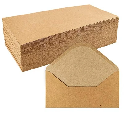 Abbildung von Ideen mit Herz Kraftpapier Umschläge, 100 Stück hohe Qualität: 110 g/m² Briefumschläge, Kuvert, Briefkuvert, Briefhülle für Grußkarten, Einladung, Geburtstagskarten (DIN lang 11 x 22 cm)