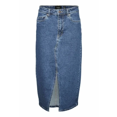 Abbildung von Vero Moda Bleistiftrock, Damen, Größe: Small, Medium blue denim