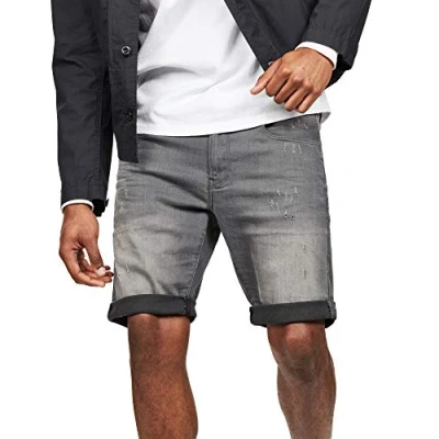 Abbildung von G STAR 3301 SLIM Jeans Shorts, Herren, Größe: 35, Slander grey superstretch