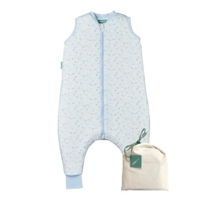 Abbildung von molis&amp;co Baby Schlafsack mit Füßen Ideal für Frühling und Herbst Babyschlafsack 1 tog Leicht gepolstert 100% Baumwolle (Oeko TEX 100), Premium Qualität Blue Lily (80 cm)