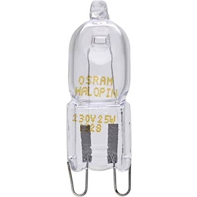 Abbildung von Osram Ofenlampe Halopin 66740 OVEN 40 Watt 230 Volt G9 bis 300 Grad Halogenlampe für Backofen, Warmweiß