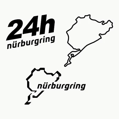 Abbildung von AUTODOMY Nürburgring Aufkleber Paket 3 Stück Auto Beständig gegen Regen, Sonne und Waschstraßen Erhältlich in Farben Schwarz