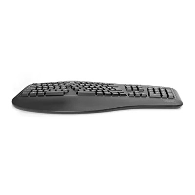 Abbildung von DIGITUS Ergonomische Funk Tastatur DE Tastaturlayout (QWERTZ) Hotkey Tasten Nano USB Empfänger Schwarz