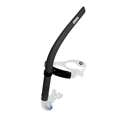 Abbildung von Arena Unisex Adult Snorkel Swim Schnorchel III für Erwachsene, Einweg Schwimmschnorchel, Geeignet das Training im Meer und Pool, Präzisionsanpassung mit Schnalle, Schwarz, Einheitsgröße