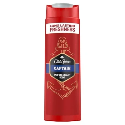Abbildung von Old Spice Captain 3 in 1 Duschgel &amp; Shampoo für Männer (400 ml), Körper Haar Gesichtsreinigung Männer, lang anhaltend Frisch, Zitrone, Sandelholz und Seeluft
