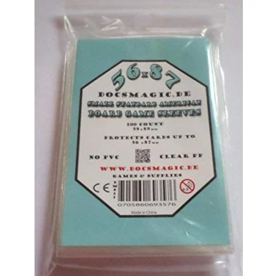 Abbildung von docsmagic.de 100 Small Standard American Board Game Sleeves 56 x 87 US 58 89