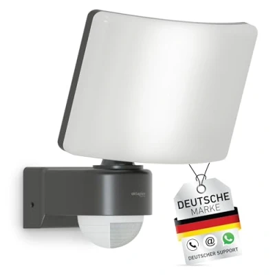 Abbildung von Oktaplex lighting LED Strahler mit Bewegungsmelder Außen Cali Motion 30W Wand Außenstrahler IP65 anthrazit 3000K warmweiß Master Funktion