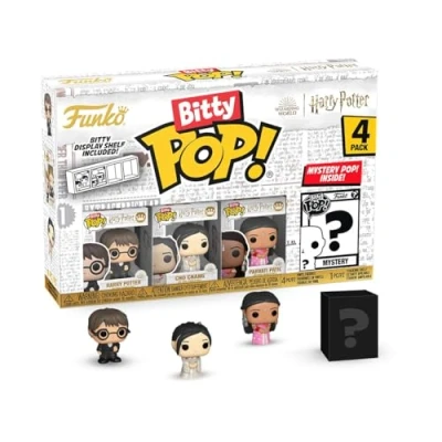 Abbildung von Funko Bitty Pop! HP GOF Harry 4pkund eine Überraschungs Mini Figur 0.9 Inch (2.2 cm) Potter Sammlerstück Stapelbares Display Regal Inklusive Geschenkidee Party Tüten Strumpf