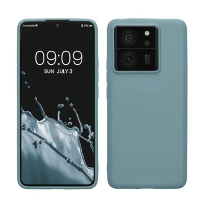 Abbildung von kwmobile Hülle kompatibel mit Xiaomi 13T / Pro weiches TPU Silikon Case Cover geeignet für kabelloses Laden Antique Stone